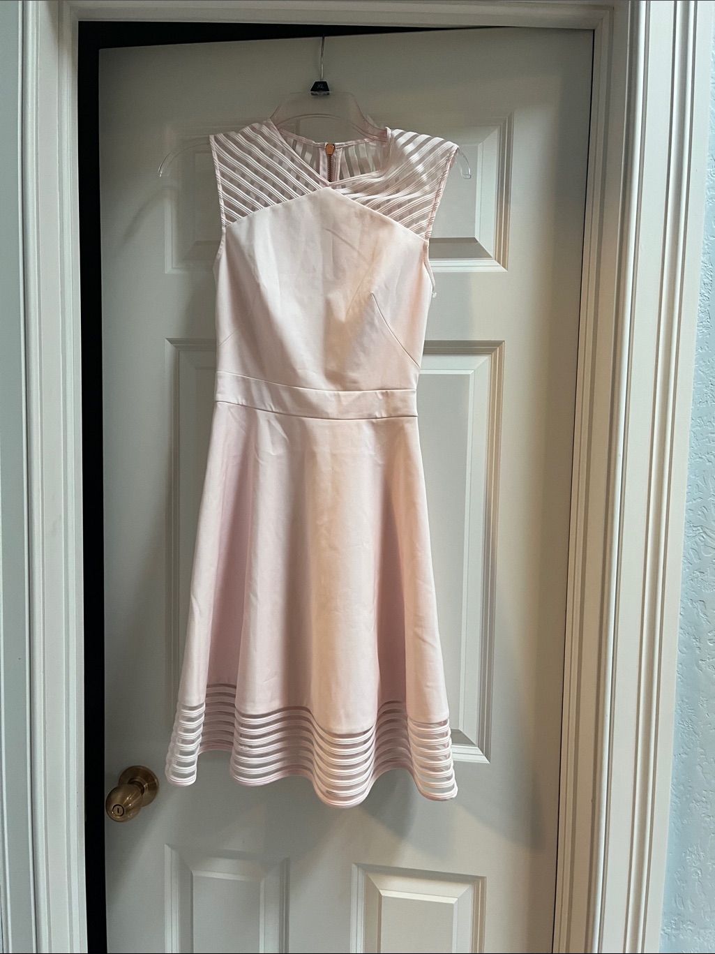 Ted Baker Baby Pink Mesh Eleese Dress Size 2